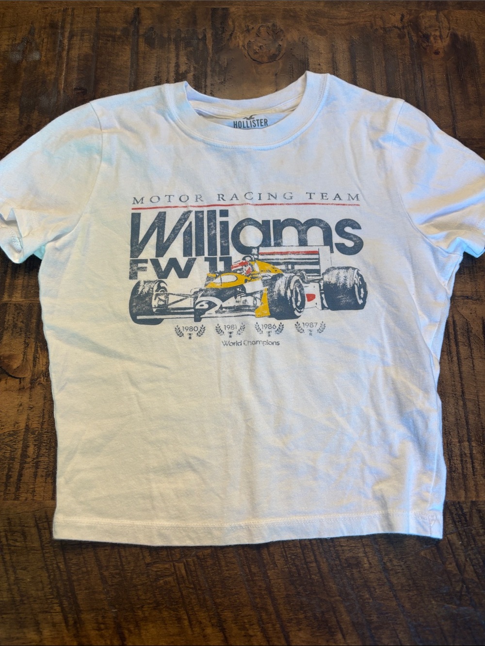 NWOT Hollister White Williams Motor Racing Graphic Tee